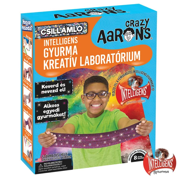 Intelligens Gyurma kreatív laboratórium, csillámló szett